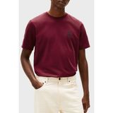 Tommy Hilfiger Logolu Pamuklu Regular Fit Bisiklet Yaka T Shirt Erkek T Shirt MW0MW42854 Xjs - Kırmızı - XL