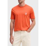 Tommy Hilfiger Logolu Pamuklu Regular Fit Bisiklet Yaka T Shirt Erkek T Shirt MW0MW43066 Scx - Orange - 2XL