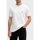 Tommy Hilfiger Logolu Pamuklu Regular Fit Bisiklet Yaka T Shirt Erkek T Shirt MW0MW43066 Ybl - Beyaz - 2XL