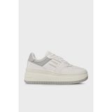 Tommy Hilfiger Logolu Retro Basket Flatform Sneaker Ayakkabı Bayan Ayakkabı EN0EN02523 Ybl - Beyaz