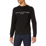 Tommy Hilfiger Logolu Uzun Kollu Regular Fit Sweatshirt, 3XL, MW0MW11596, Siyah, erkek