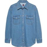 Tommy Hilfiger ls relaxed denim shirt ext Kadın Shirt Denim Medium S