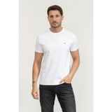 Tommy Hilfiger Luxury Interlock Tee Erkek Bisiklet Yaka T-Shirt Beyaz
