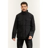 Tommy Hilfiger LW Packable Field Jacket Erkek Mont, Siyah, S Beden