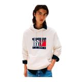 Tommy Hilfiger Marka Logolu Kapüşonlu Beyaz Sweatshirt, XL, DM0DM22092, BBeyazZ, erkek XL