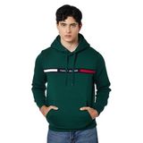 Tommy Hilfiger Marka Logolu Kapüşonlu Şık Görünüşlü Sweatshirt, XL, MW0MW37361, Yeşil, erkek