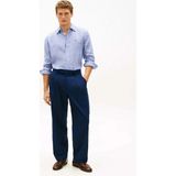 Tommy Hilfiger Mavi Erkek Çizgili Gömlek MW0MW424000A4_LINEN Bengal Strıpe R