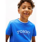 Tommy Hilfiger Mavi Erkek Çocuk Baskılı T-Shirt KB0KB10263C6H - 14 Yaş
