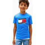 Tommy Hilfiger Mavi Erkek Çocuk Baskılı T-Shirt KB0KB10275C6H - 16 Yaş