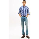 Tommy Hilfiger Mavi Erkek Gömlek MW0MW417150A4_FLEX Poplın Bold Strı