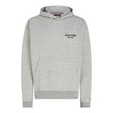Tommy Hilfiger Monotype Mouline Erkek Kapüşonlu Sweatshirt, Gri, M Beden