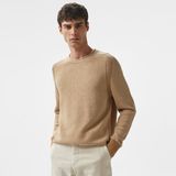 Tommy Hilfiger Mouline Fisherman Crew Neck Erkek Kahverengi Kazak - 0HD-Kahverengi