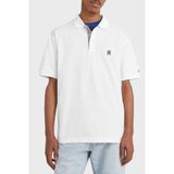 Tommy Hilfiger MW0MW30785 YBR Beyaz Pamuk Regular Fit Düğmeli Polo Erkek T-shirt