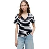Tommy Hilfiger new slim cody v-nk ss Kadın T-shirt nos breton desert sky/ecru XL