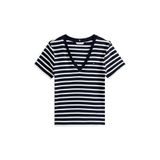 Tommy Hilfiger new slim cody v-nk ss Kadın T-shirt nos breton desert sky/ecru XS