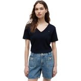 Tommy Hilfiger new slim cody v-nk ss Kadın T-shirt nos desert sky M