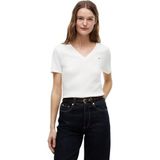 Tommy Hilfiger new slim cody v-nk ss Kadın T-shirt nos ecru M