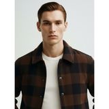 Tommy Hilfiger Normal Kahve Erkek Ceket MW0MW406230M7_WOOL Dbl Face Check C