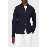 Tommy Hilfiger Organik Pamuklu Slim Fit Gömlek Erkek Gömlek MW0MW30675 Dw5 - Lacivert