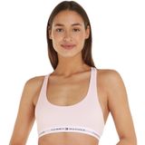 Tommy Hilfiger Organik Pamuklu Spor Sütyeni - Elastik Bantlı Ve Yarışçı Sırt Tasarımlı -, XL, UW0UW03820, Pembe, Kadın