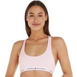 Tommy Hilfiger Organik Pamuklu Spor Sütyeni - Elastik Bantlı Ve Yarışçı Sırt Tasarımlı -, XS, UW0UW03820, Pembe, Kadın