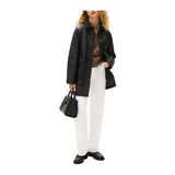 Tommy Hilfiger Padded Nylon Reg Quılted Coat Kadın Siyah Mont WW0WW46448BDS - XS