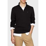 Tommy Hilfiger Pamuk Regular Fit Dik Yaka Kazak Erkek Kazak MW0MW37331 Bds - Siyah