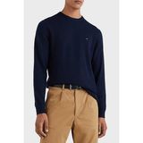 Tommy Hilfiger Pamuk ve Kaşmir Karışımlı Regular Fit Bisiklet Yaka Erkek Kazak MW0MW28046 Dw5 - Lacivert