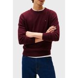 Tommy Hilfiger Pamuk ve Kaşmir Karışımlı Regular Fit Bisiklet Yaka Kazak Erkek Kazak MW0MW28046 Xıh - Bordo - 2XL