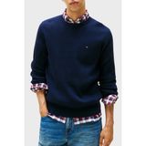 Tommy Hilfiger Pamuk ve Kaşmir Karışımlı Regular Fit Bisiklet Yaka Kazak Erkek Kazak MW0MW40449 Dw5 - Lacivert - XL