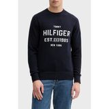 Tommy Hilfiger Pamuklu Regular Fit Bisiklet Yaka Logolu Kazak Erkek Kazak MW0MW39533 Dw5 - Lacivert
