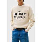 Tommy Hilfiger Pamuklu Regular Fit Bisiklet Yaka Logolu Kazak Erkek Kazak MW0MW39533 Hgf - Bej