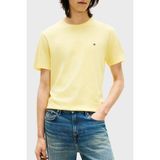 Tommy Hilfiger Pamuklu Regular Fit Bisiklet Yaka T Shirt Erkek T Shirt MW0MW39995 Zf0 - Açık Sarı