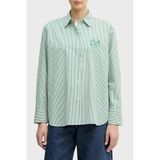 Tommy Hilfiger Pamuklu Regular Fit Çizgili Uzun Kollu Gömlek Bayan GÖMLEK WW0WW48190 0CD
