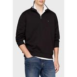 Tommy Hilfiger Pamuklu Regular Fit Fermuarlı Dik Yaka Kazak Erkek Kazak MW0MW36510 Bds - Siyah