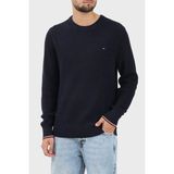 Tommy Hilfiger Pamuklu Regular Fit Logolu Bisiklet Yaka Kazak Erkek Kazak MW0MW41516 Dw5 - Lacivert - 2XL