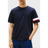 Tommy Hilfiger Pamuklu Regular Fit Logolu Bisiklet Yaka T Shirt Erkek T Shirt MW0MW40018 Dw5 - Lacivert - 2XL