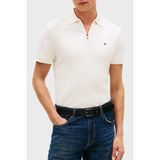 Tommy Hilfiger Pamuklu Regular Fit Logolu Fermuarlı Polo Yaka T Shirt Erkek Polo Yaka T Shirt MW0MW42758 Z00 - Açık Bej - 2XL