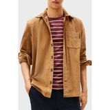 Tommy Hilfiger Pamuklu Relaxed Fit Uzun Kollu Kadife Gömlek Erkek Gömlek MW0MW40489 0hd - Kahve