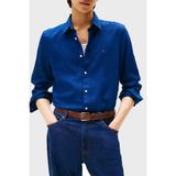 Tommy Hilfiger Pamuklu Slim Fit Klasik Yaka Uzun Kollu Gömlek Erkek Gömlek MW0MW40498 0gy - Mavi