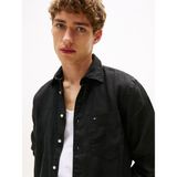 Tommy Hilfiger Pıece Dye Lınen Rf Shırt Erkek Siyah Gömlek - MW0MW39425