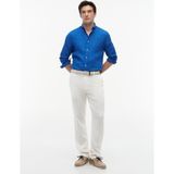 Tommy Hilfiger Pıgment Dyed Lı Solıd Rf Shırt Erkek Mavi Gömlek - MW0MW41530 - 2XL