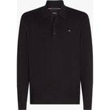 Tommy Hilfiger PIMA ORG CTN CASHMERE LS POLO - Siyah