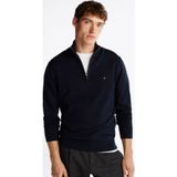 Tommy Hilfiger Pıma Org Ctn Cashmere Zıp Mock Erkek Mavi Kazak - Mw0mw28049