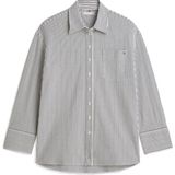 Tommy Hilfiger Pıque Strıpe Rlx Shırt Kadın Beyaz Uk Gömlek - WW0WW47878