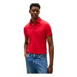 Tommy Hilfiger Polo T-Shirt Hidden Placket Detail, S, 5003346342, Kırmızı, Erkek