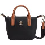 Tommy Hilfiger Popette Micro Taşıma Çantası Kadınlar için, AW0AW18368, Siyah, Tek Beden