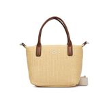 Tommy Hilfiger Popette Mini Tote, El Çantası, Omuz Çantası, Doğal Rafya