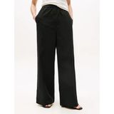 Tommy Hilfiger Poplın Wıde Leg Pant Kadın Siyah Pantolon - Ww0ww45891