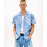 Tommy Hilfiger Reg Aop Ss Shirt Ext Erkek Mavi Gömlek - DM0DM20888-DY6